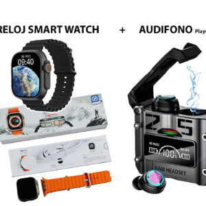 KIT RELOJ SMART WATCH + AUDIFONOS PLAYGAMES